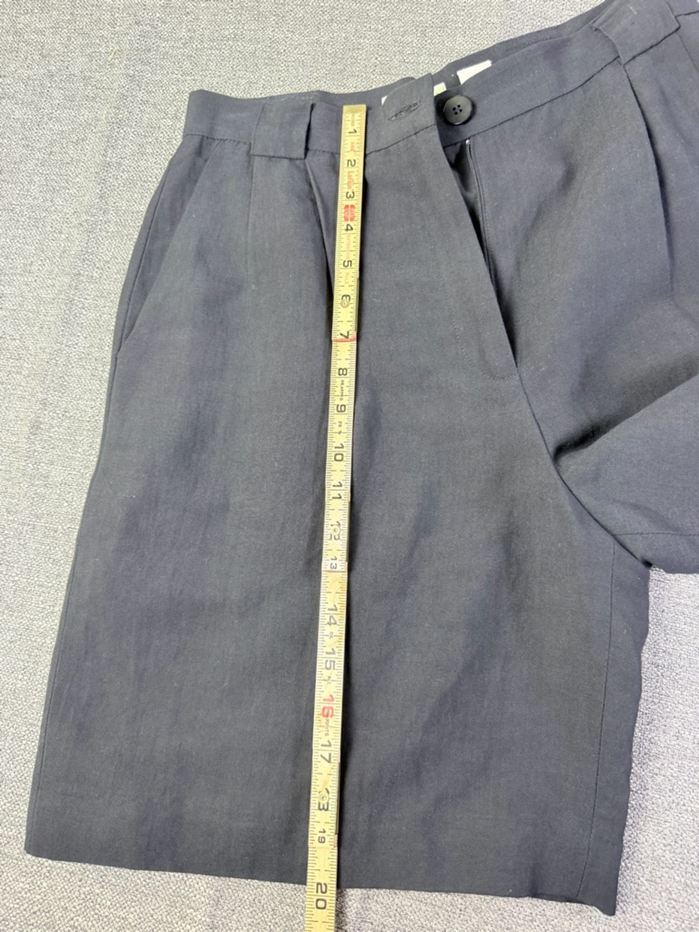 Ann Taylor Charcoal Black Pleated Bermuda Shorts - Picture 7 of 11